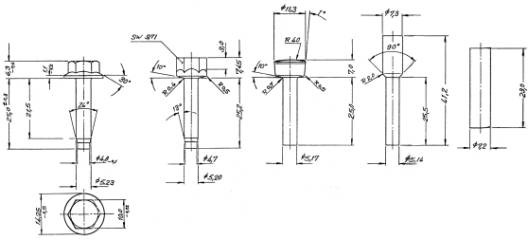 Scheme of heading hex head with flange by local swaging
